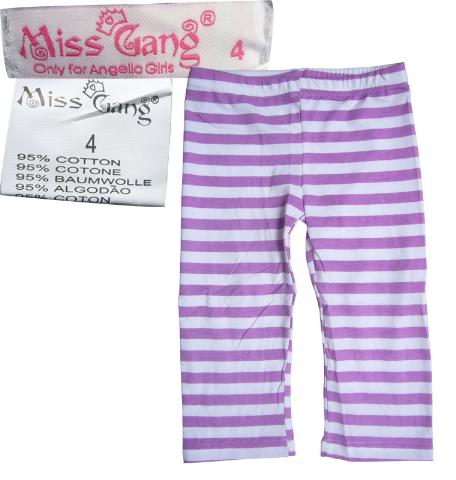 外貿原單Miss Gang中童連帽T恤褲子套裝*紫色