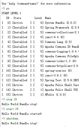 run console