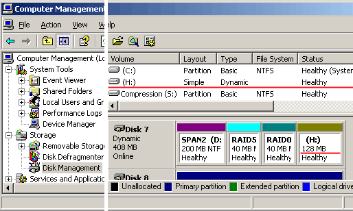 RAW filesystem - undefined filesystem type in Disk Manager