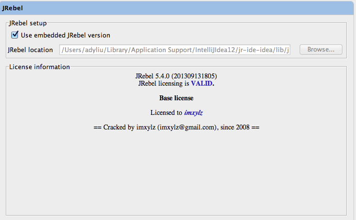 JRebel 5.4.0 crack for IDEA